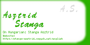 asztrid stanga business card